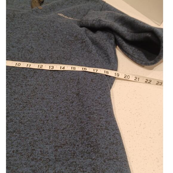 Eddie Bauer Men's Radiator Fleece Snap-front pullover Size Large Navy - Picture 5 of 5